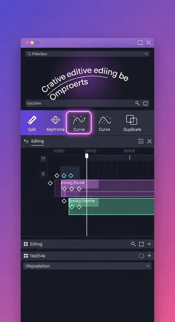 Use Advanced Tools (Split, Keyframe, Curve, Duplicate) Use Advanced Tools (Split, Keyframe, Curve, Duplicate)
